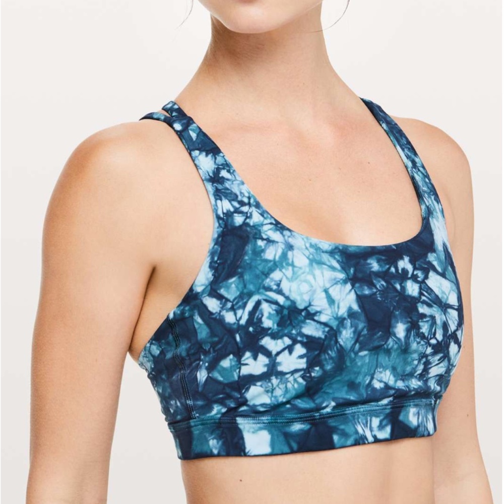 Lululemon Energy Bra Dual Shibori Blue Haze Petrol